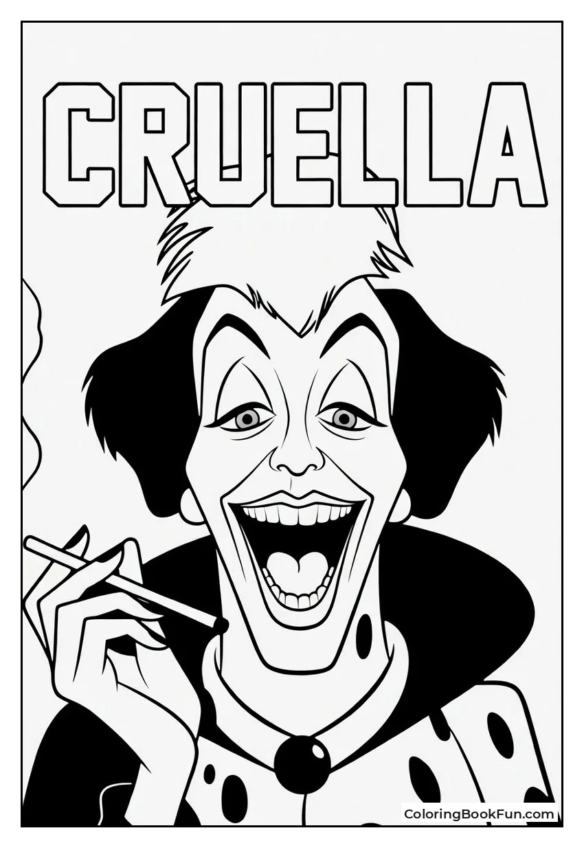 Cruella Laughs with Wild Hair