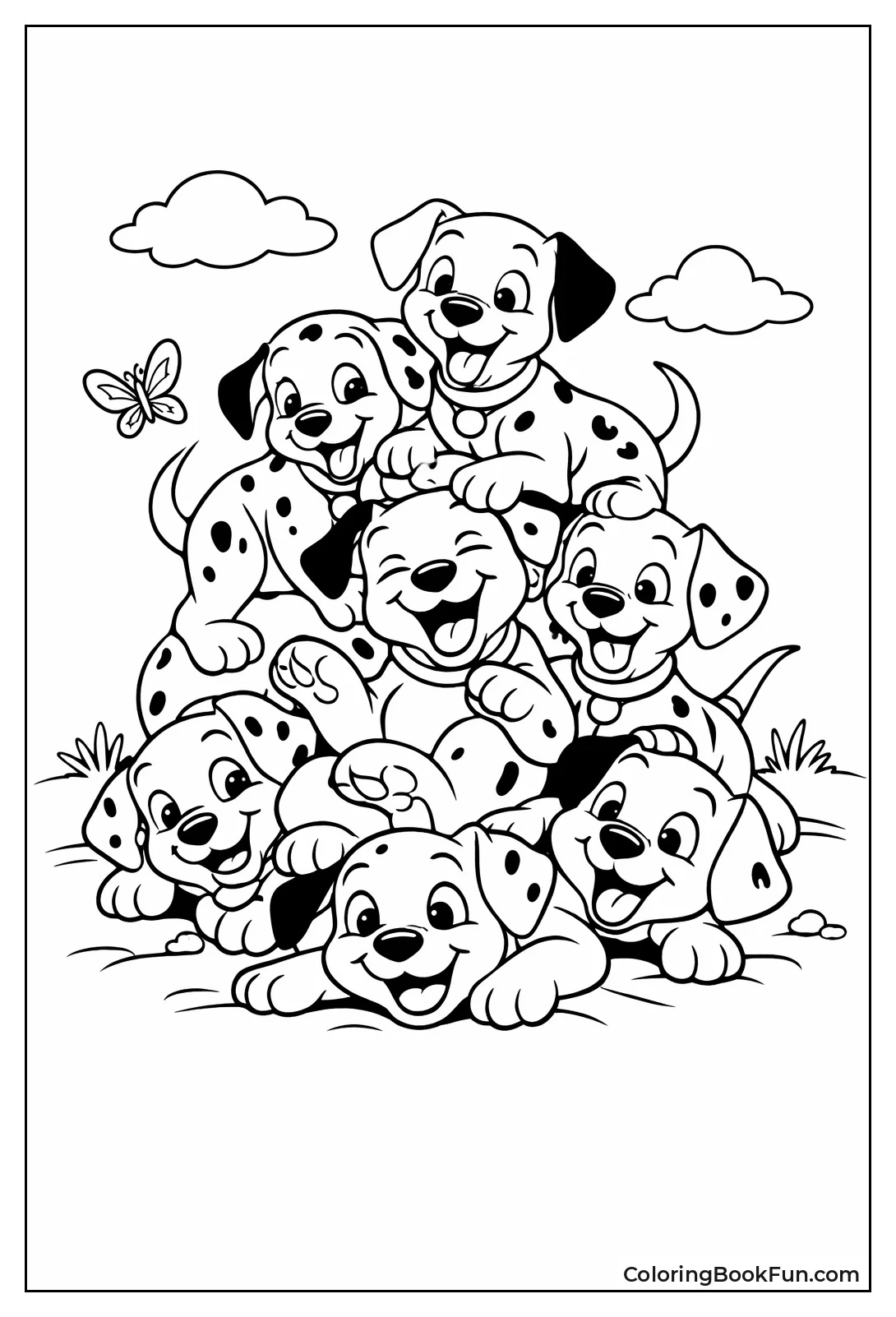 Puppies Tumble in Playful Pile