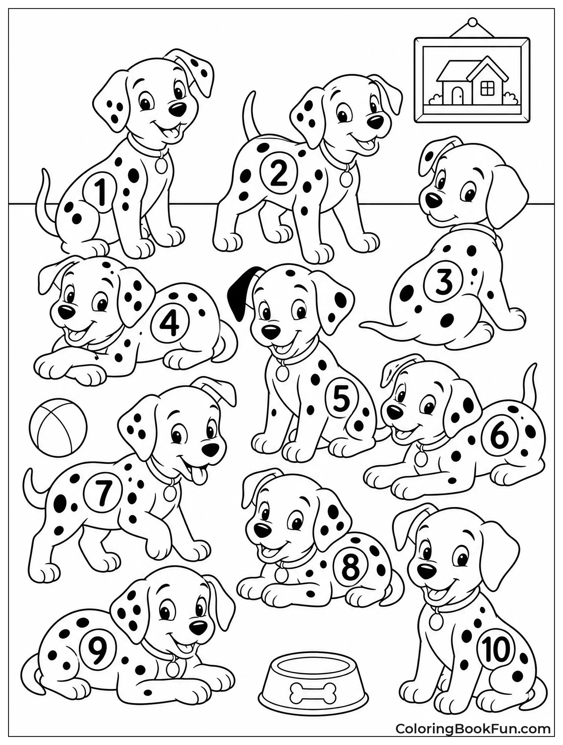 Puppies Hiding Number Spots