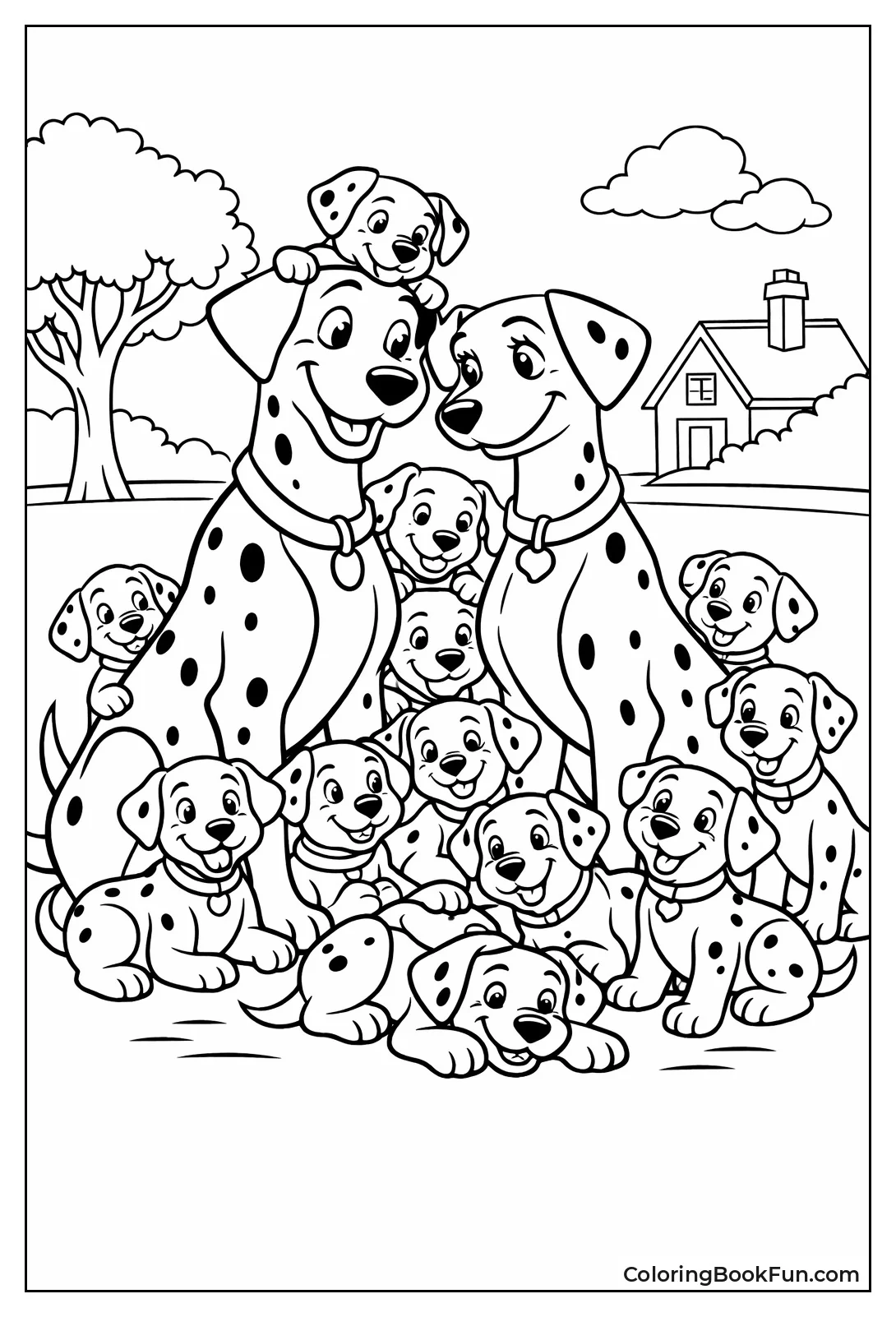Dalmatian Family Portrait Pose
