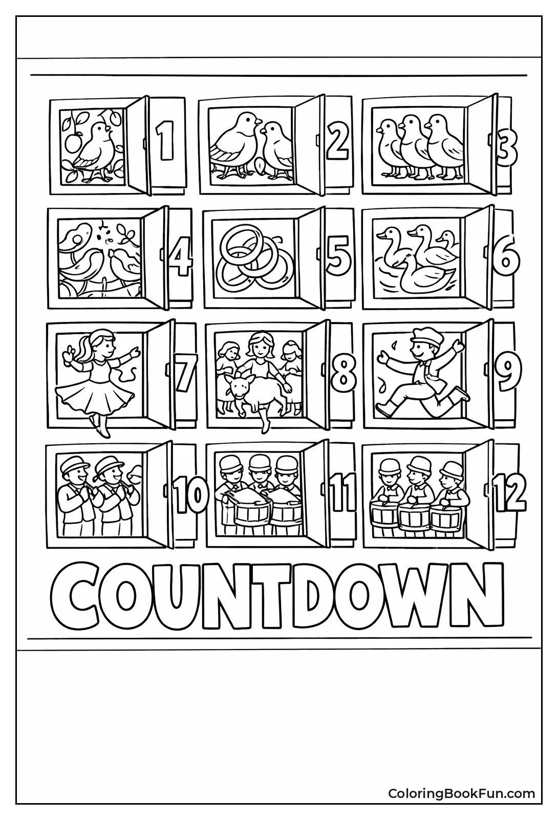Twelve Days Countdown Calendar