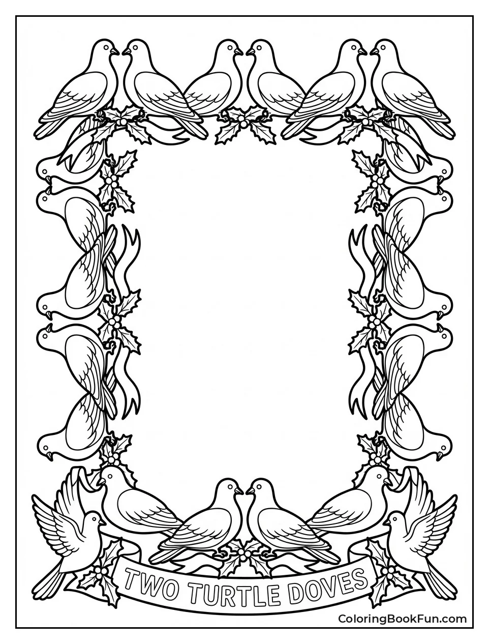 Intertwined Doves Border