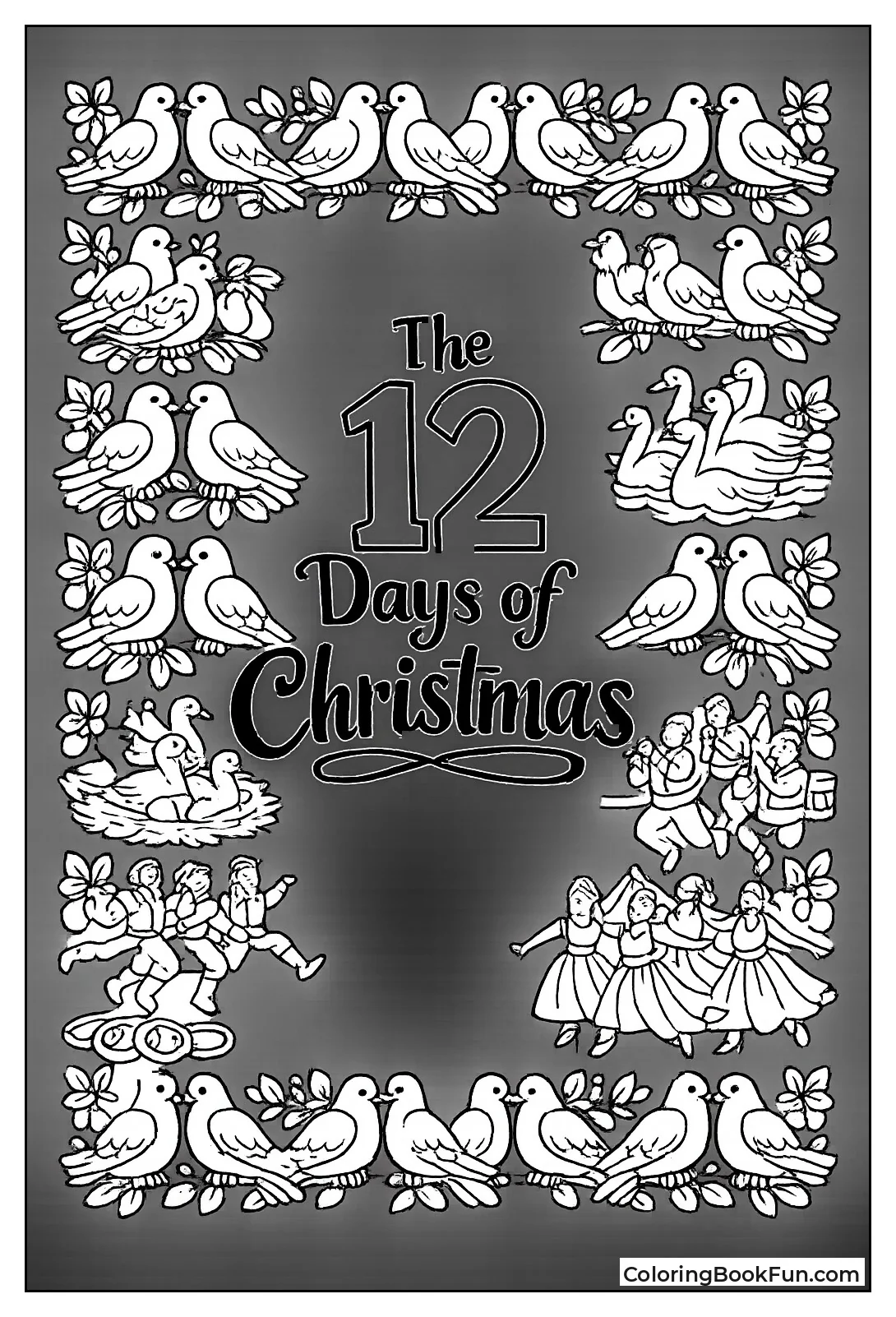 Intertwined Doves Border