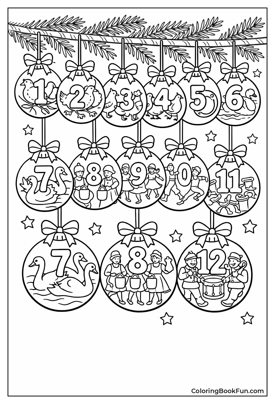 Ornaments with Gift Symbols