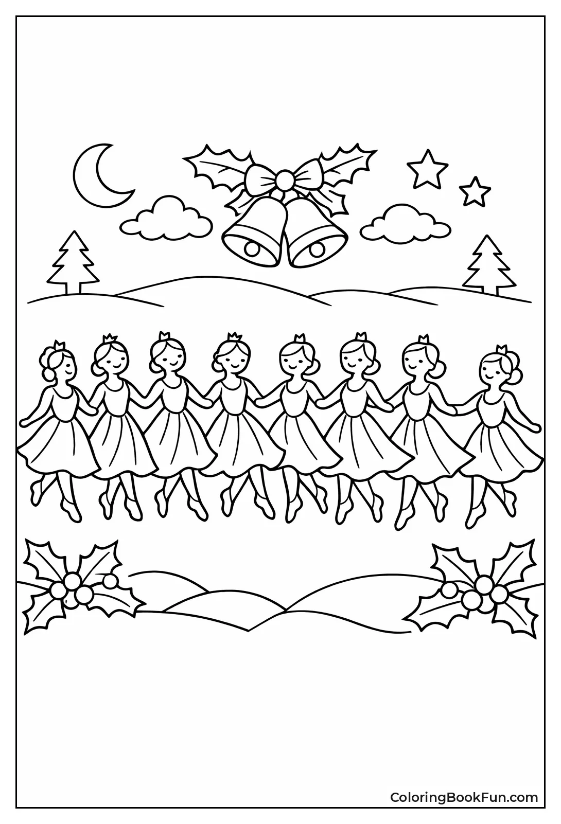 Ladies Dancing in Paper Chain