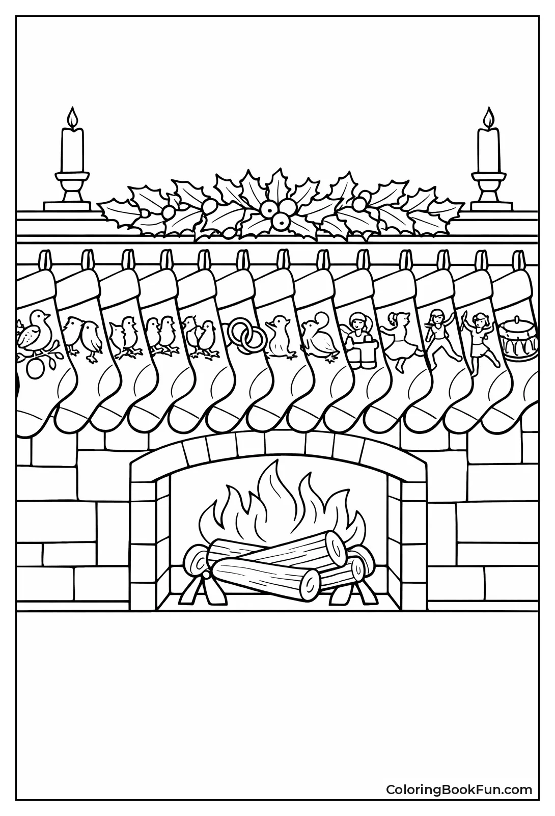 Stockings with Gift Embroideries