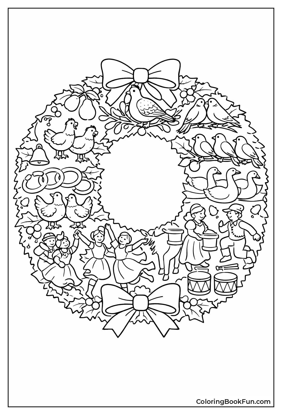 Wreath Decorated with Gifts