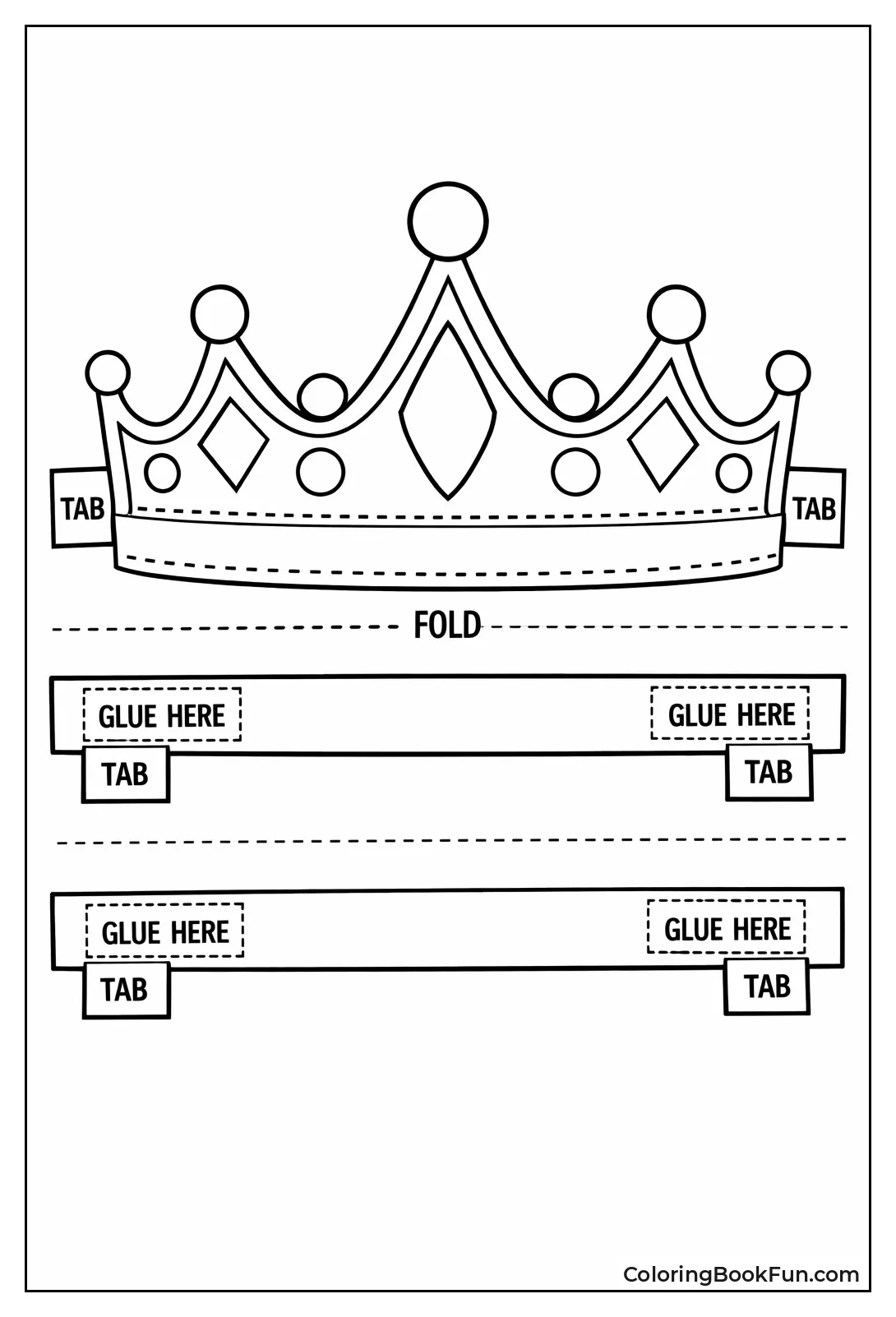 Foldable 3D Paper Crown