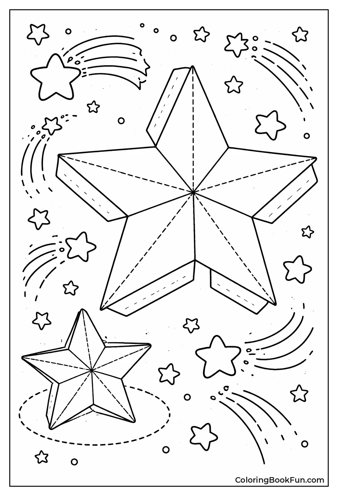 Foldable 3D Star Template