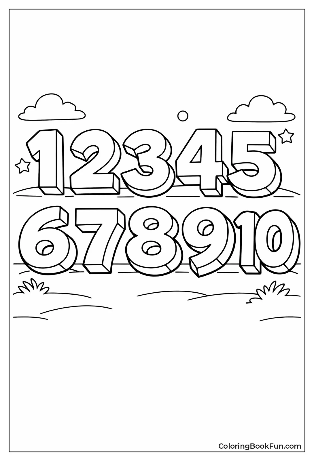 3D Numbers with Cool Shadows