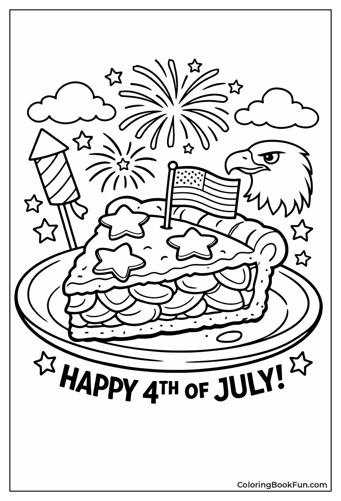 Apple Pie Slice with Stars