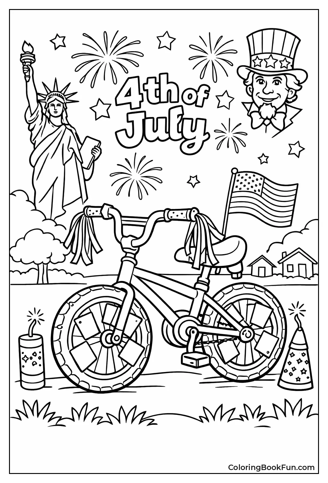 Bicycle with Parade Streamers