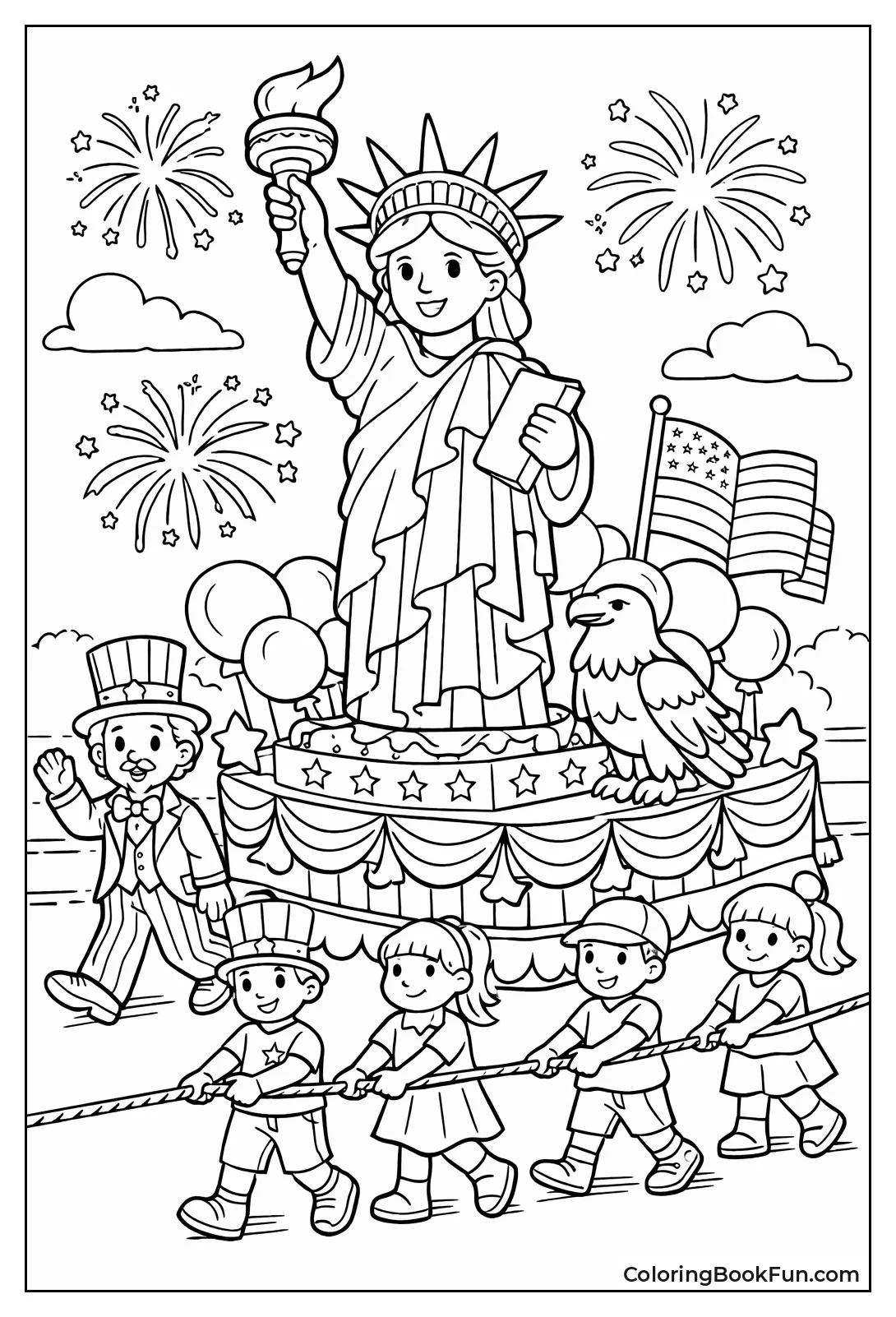 Liberty Float in Day Parade