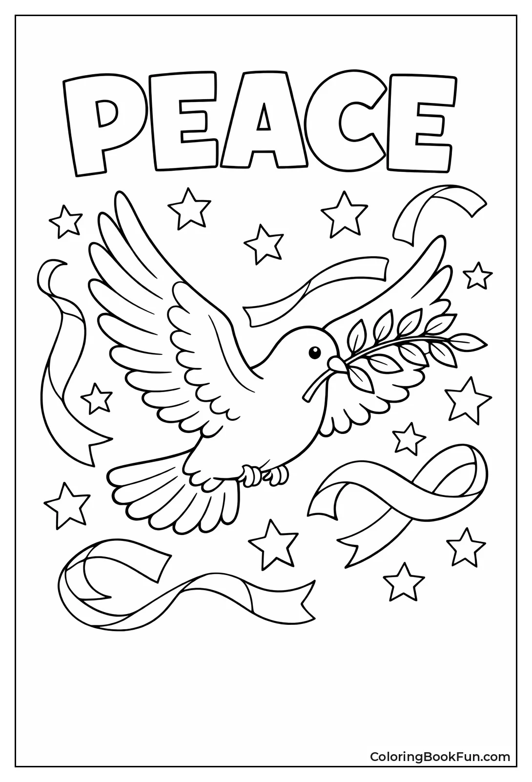 Peace Dove with Stars