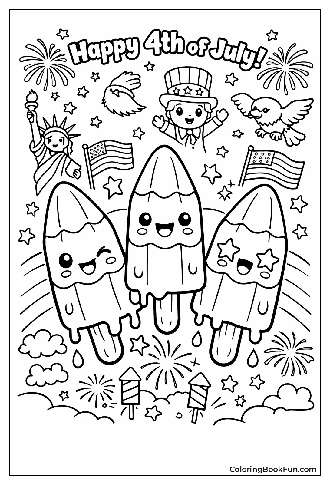 Cute Melting Rocket Popsicles