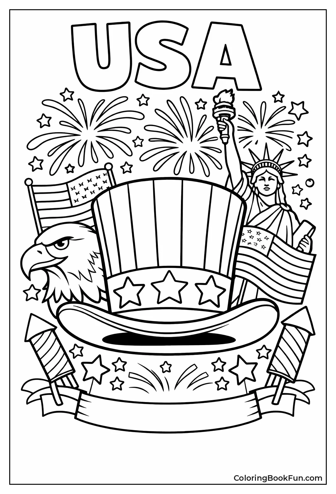 Big Uncle Sam Top Hat