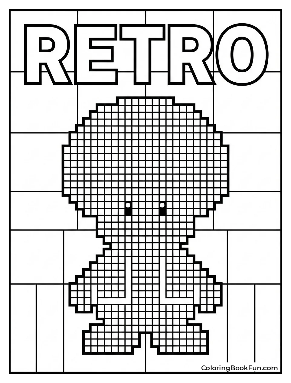 Retro Pixel Toad Grid