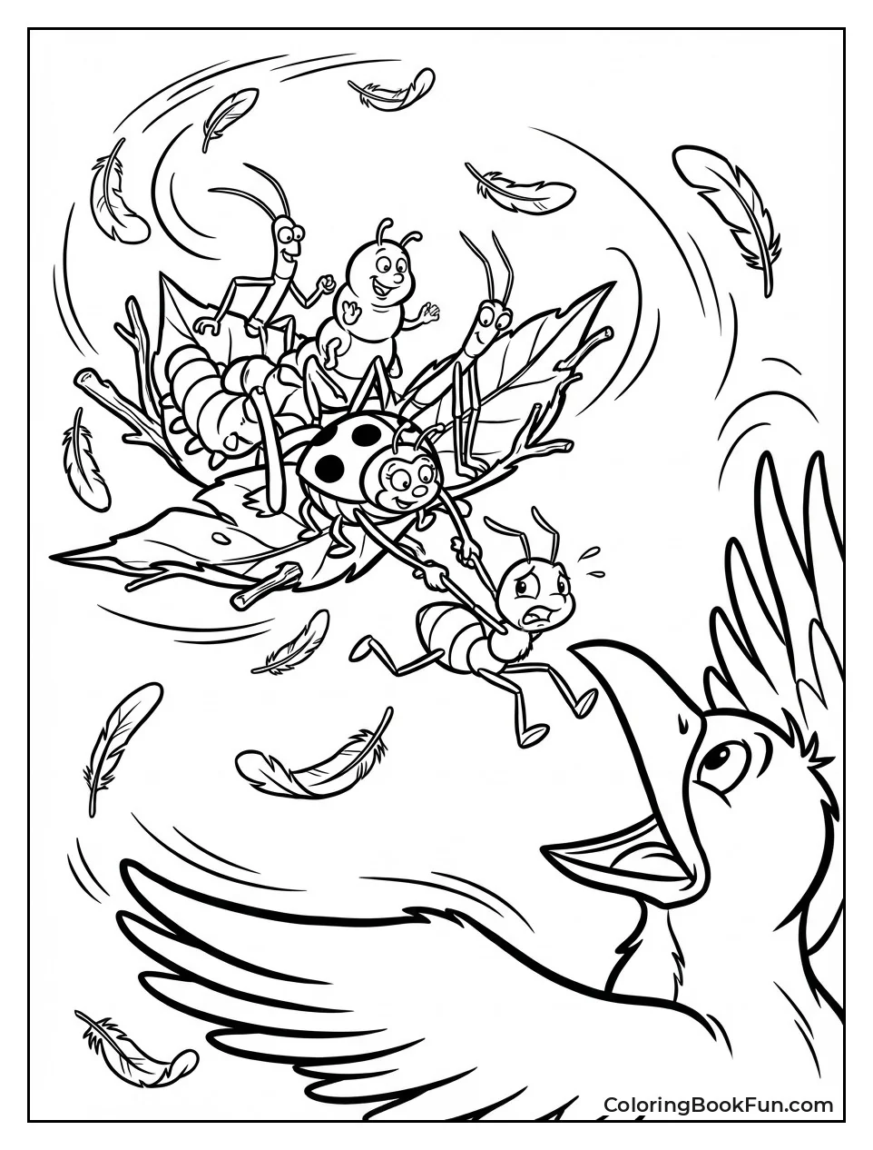 Bugs Rescue Dot from Bird