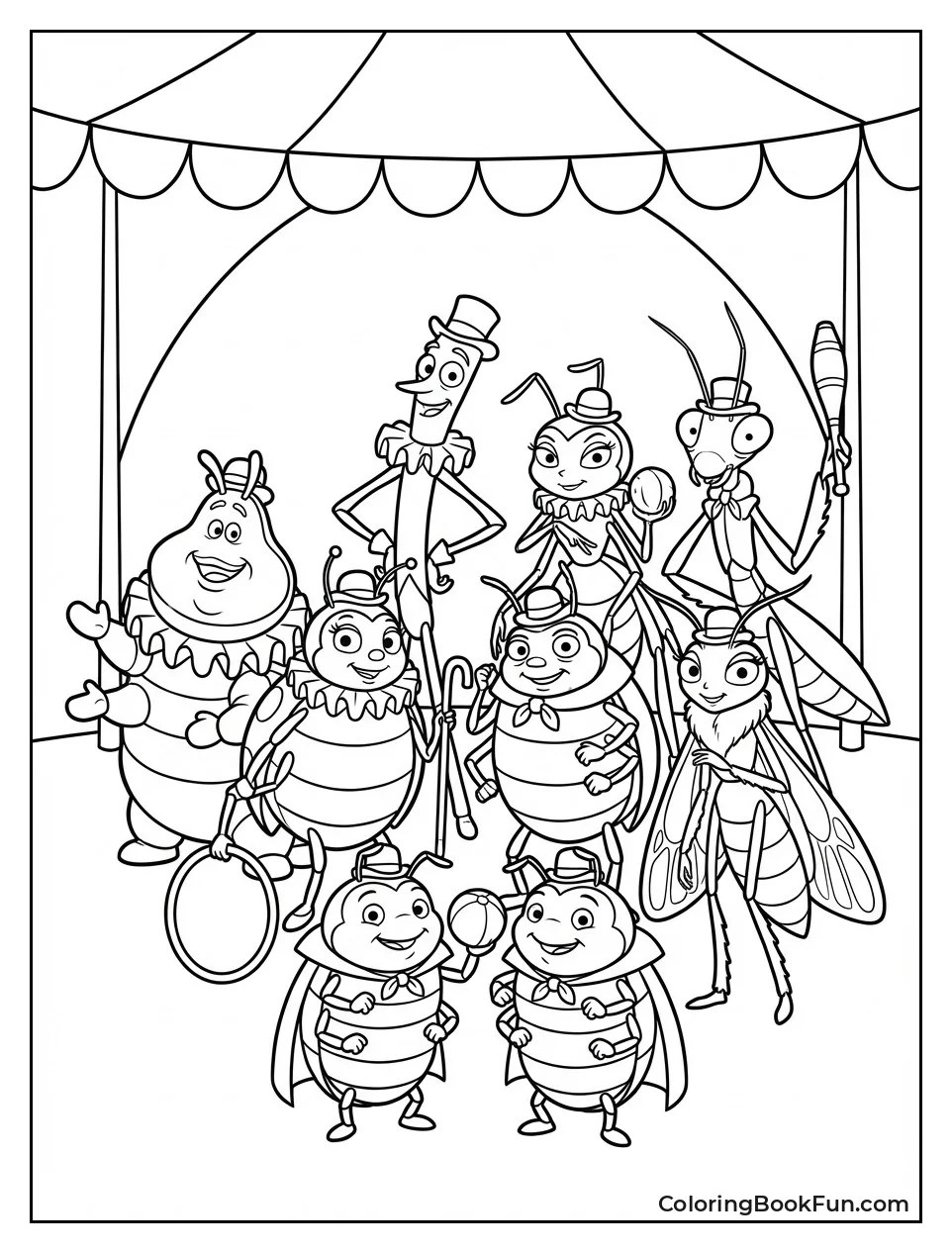 Circus Bugs Pose Together