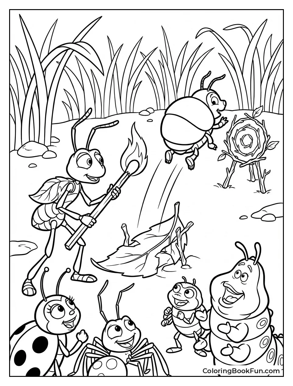 Bugs Perform Flaming Death