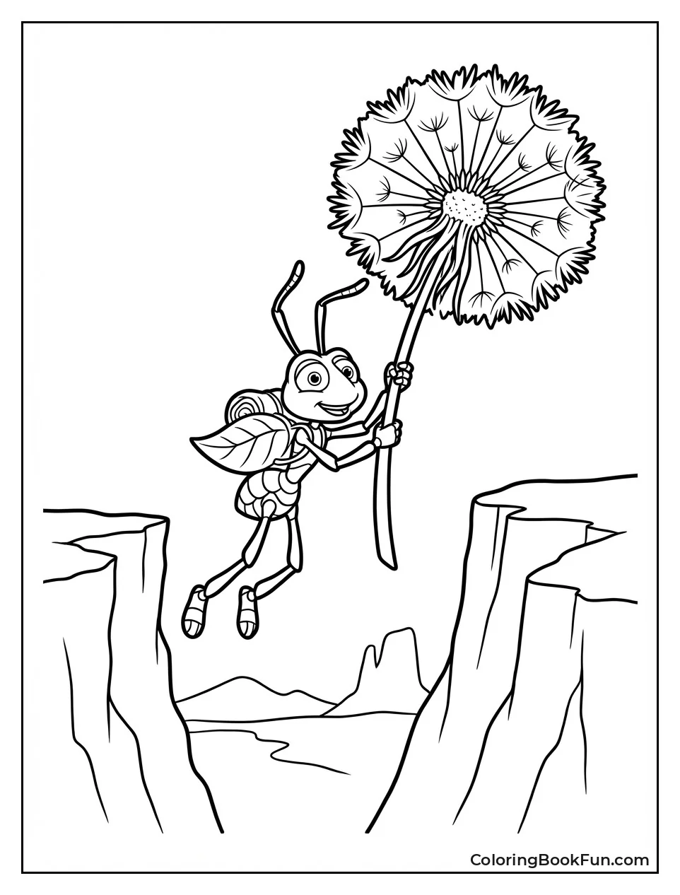 Flik Floats on Dandelion