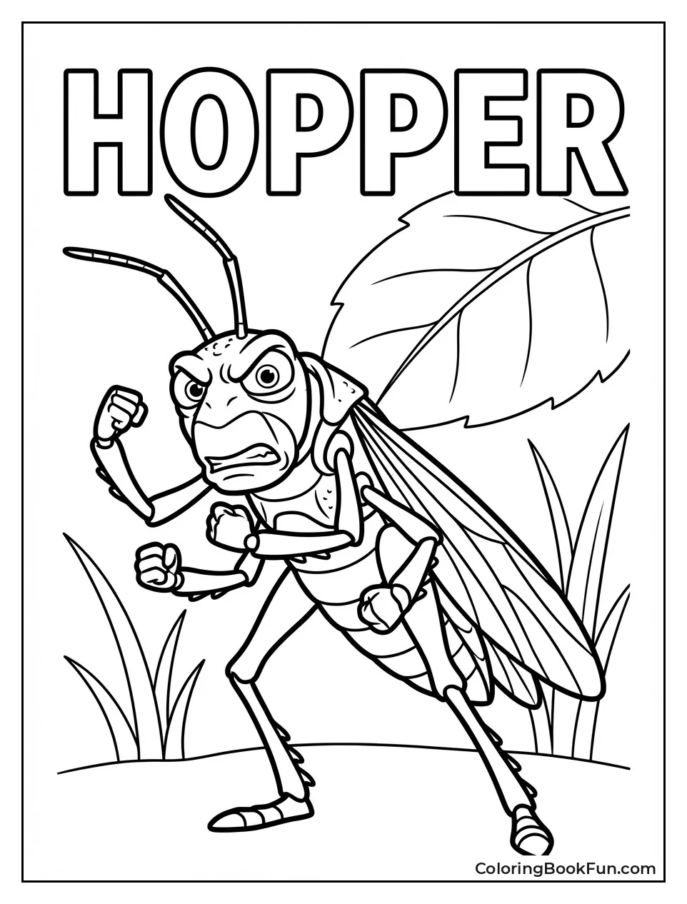 Angry Hopper Poses Strongly