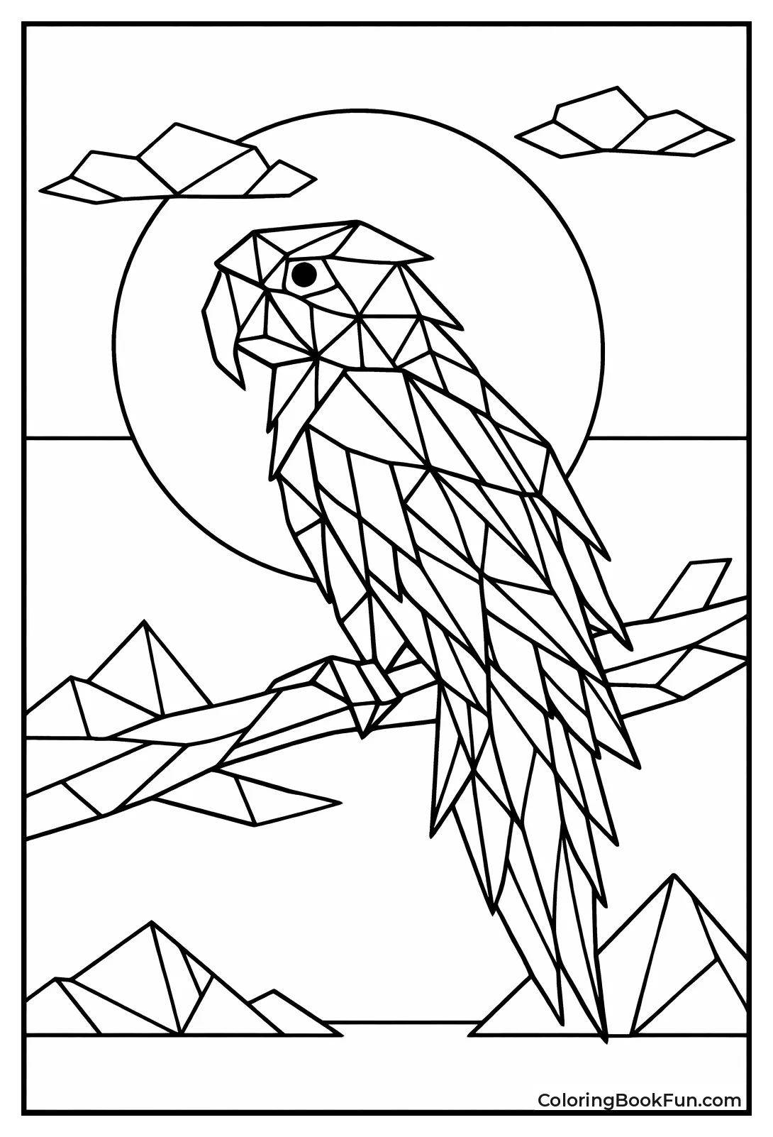 Geometric Parrot Design