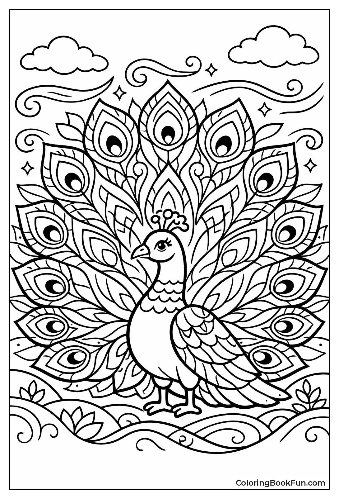 Abstract Peacock Feathers