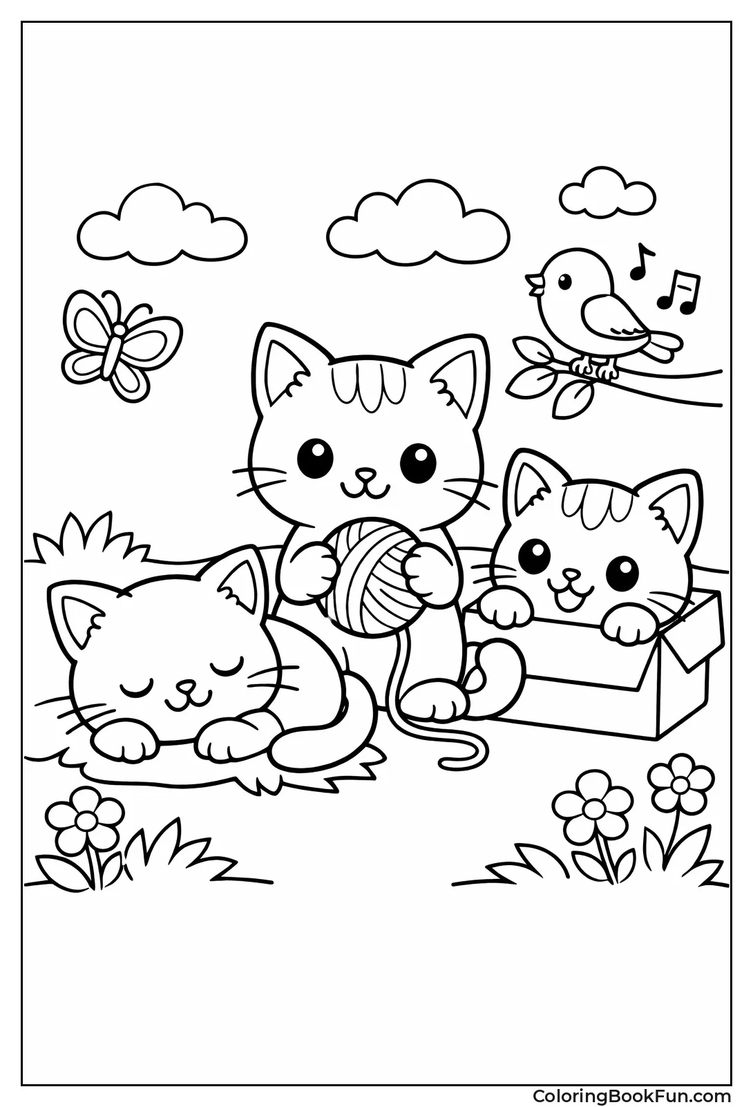 Adorable Kitten Faces Smiling