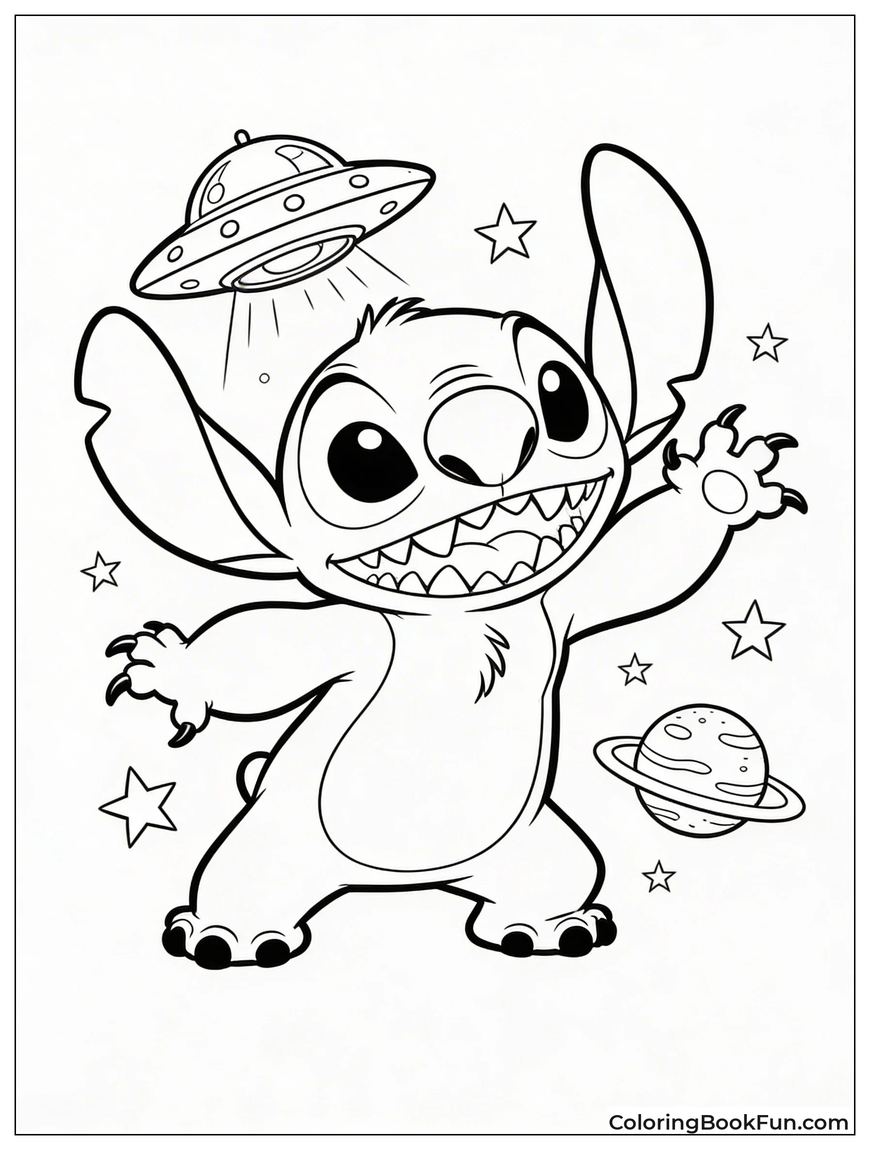 Playful Stitch with Big Ears