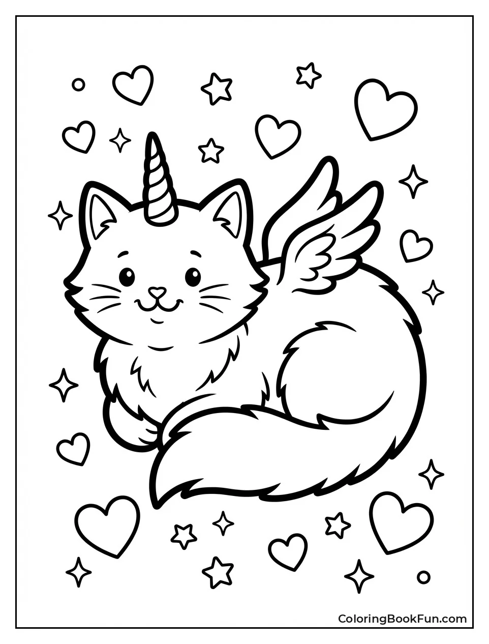 Adorable Unicorn Cat Poses Sweetly
