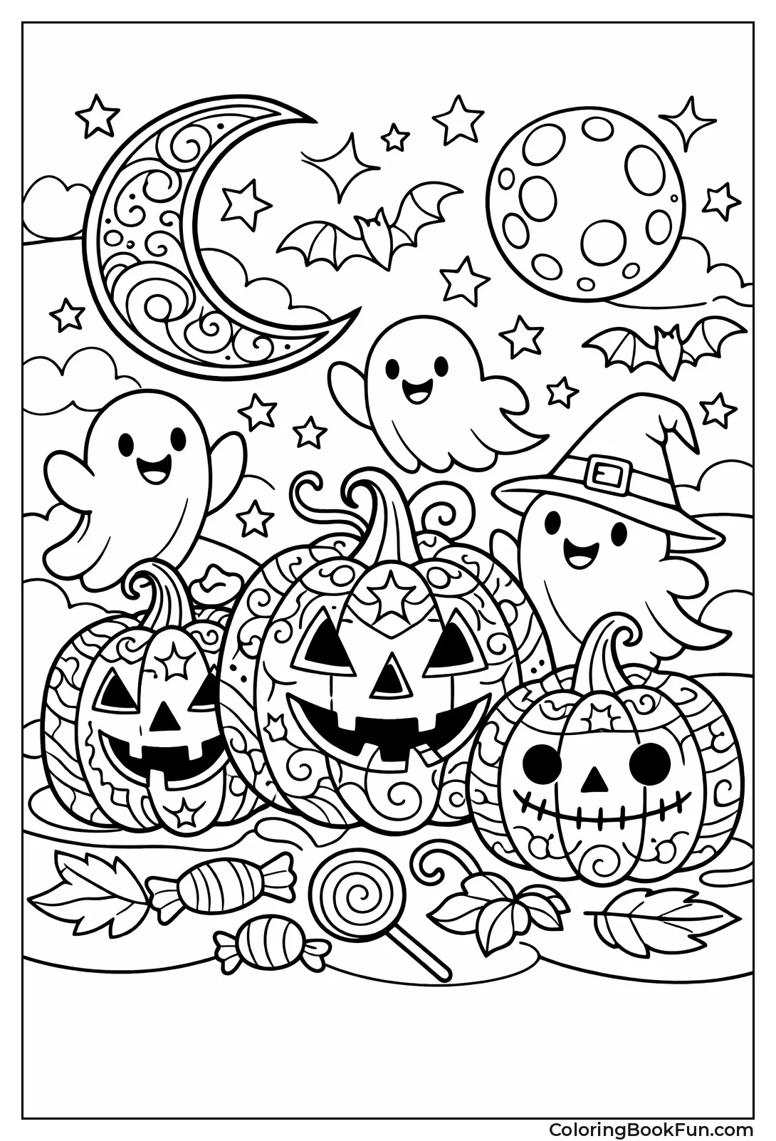 Artistic Pumpkin with Swirling Patterns