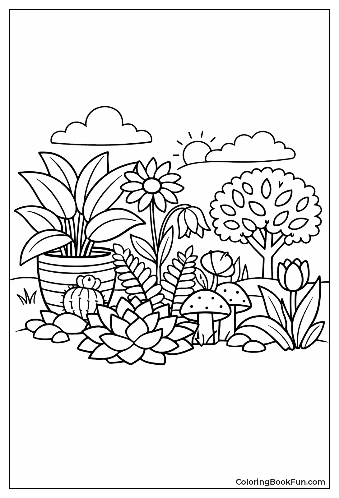 Pretty Plants with Swirly Designs