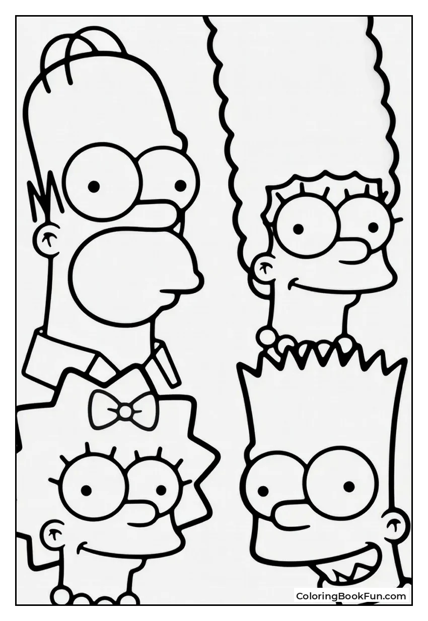 Stylish Simpsons Portraits with Gradients