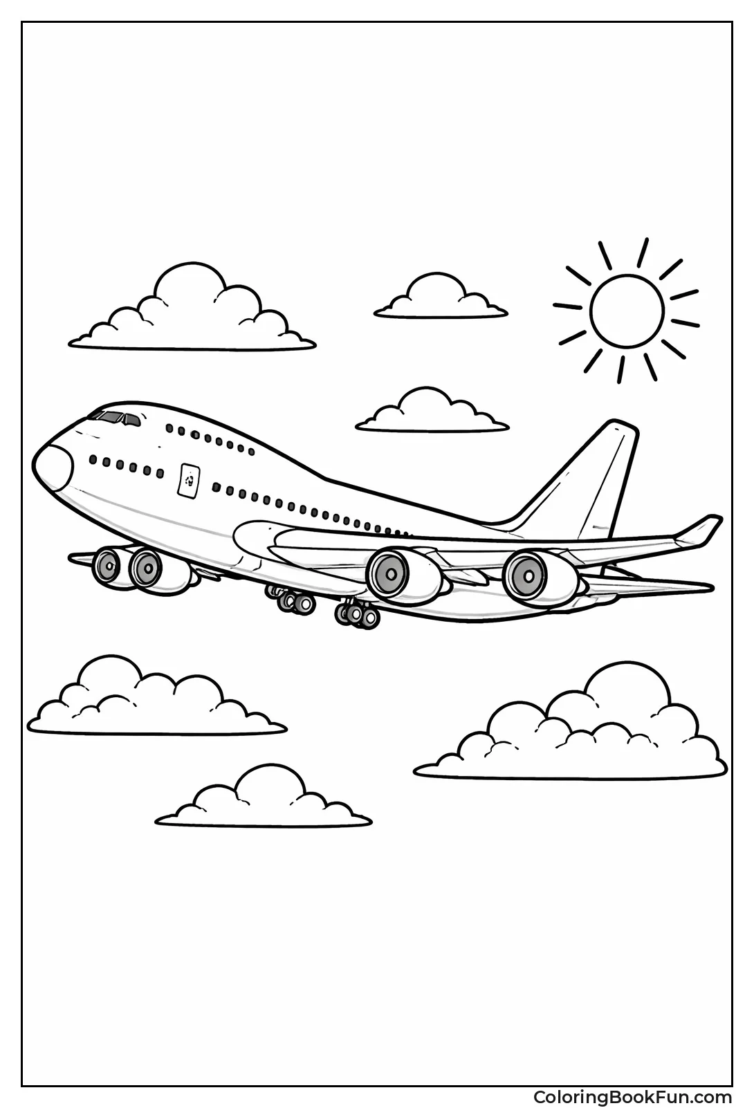 Boeing 747 Jumbo Jet Lands