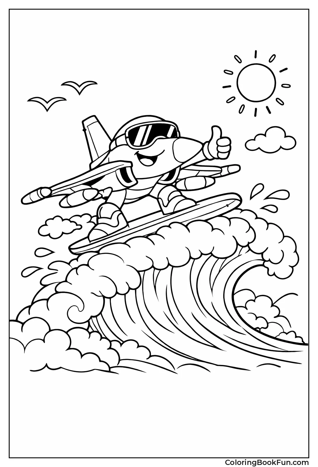 Jet Surfs Giant Cloud Wave