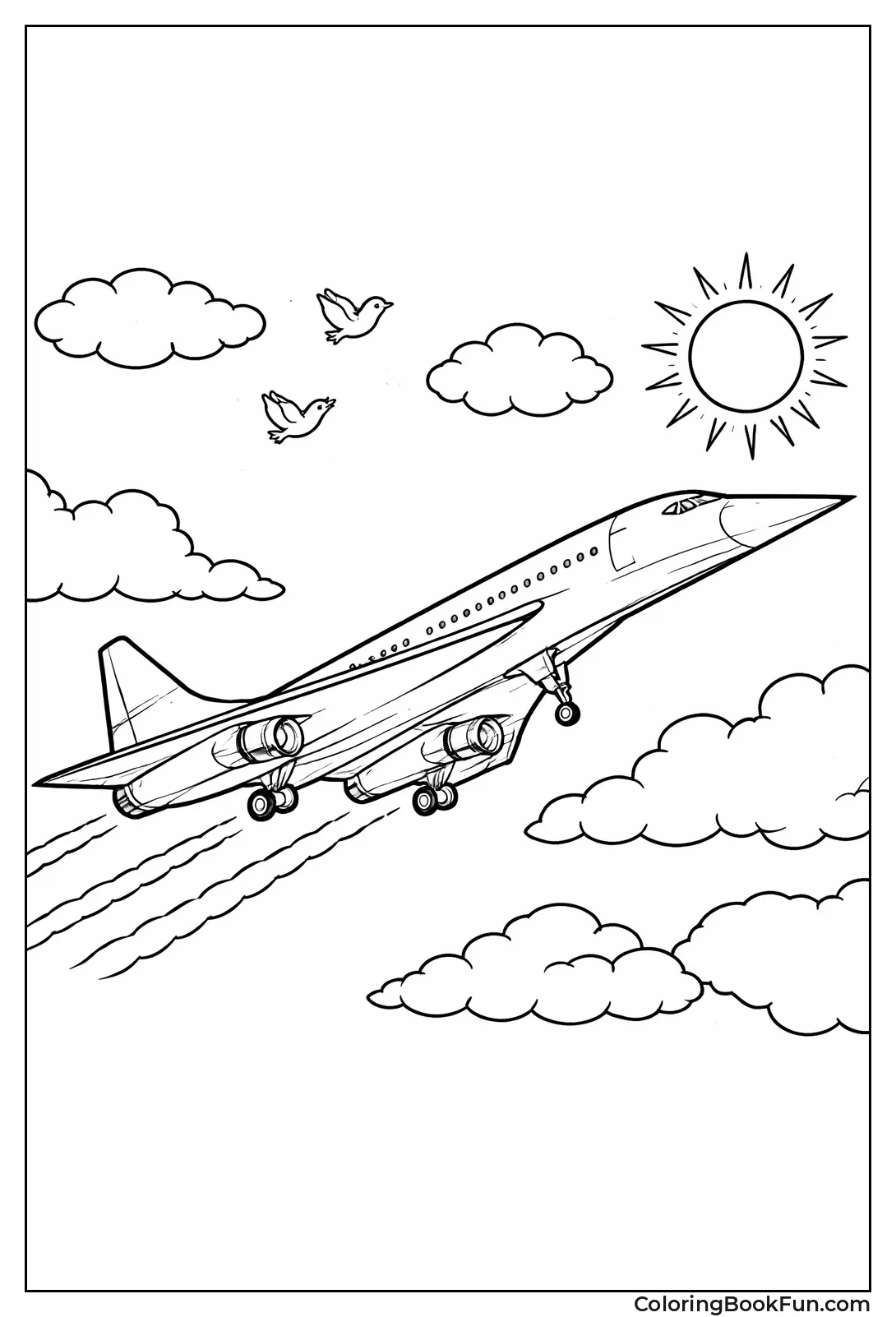 Concorde Jet with Delta Wings