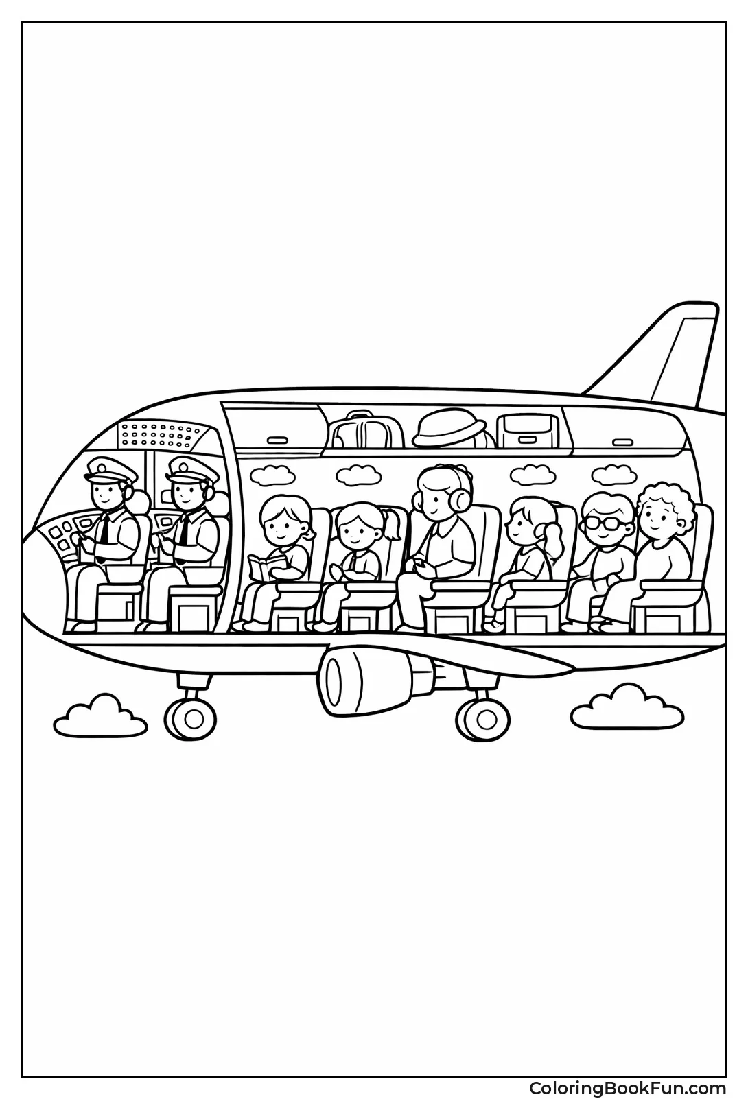 Cutaway View Shows Plane Inside