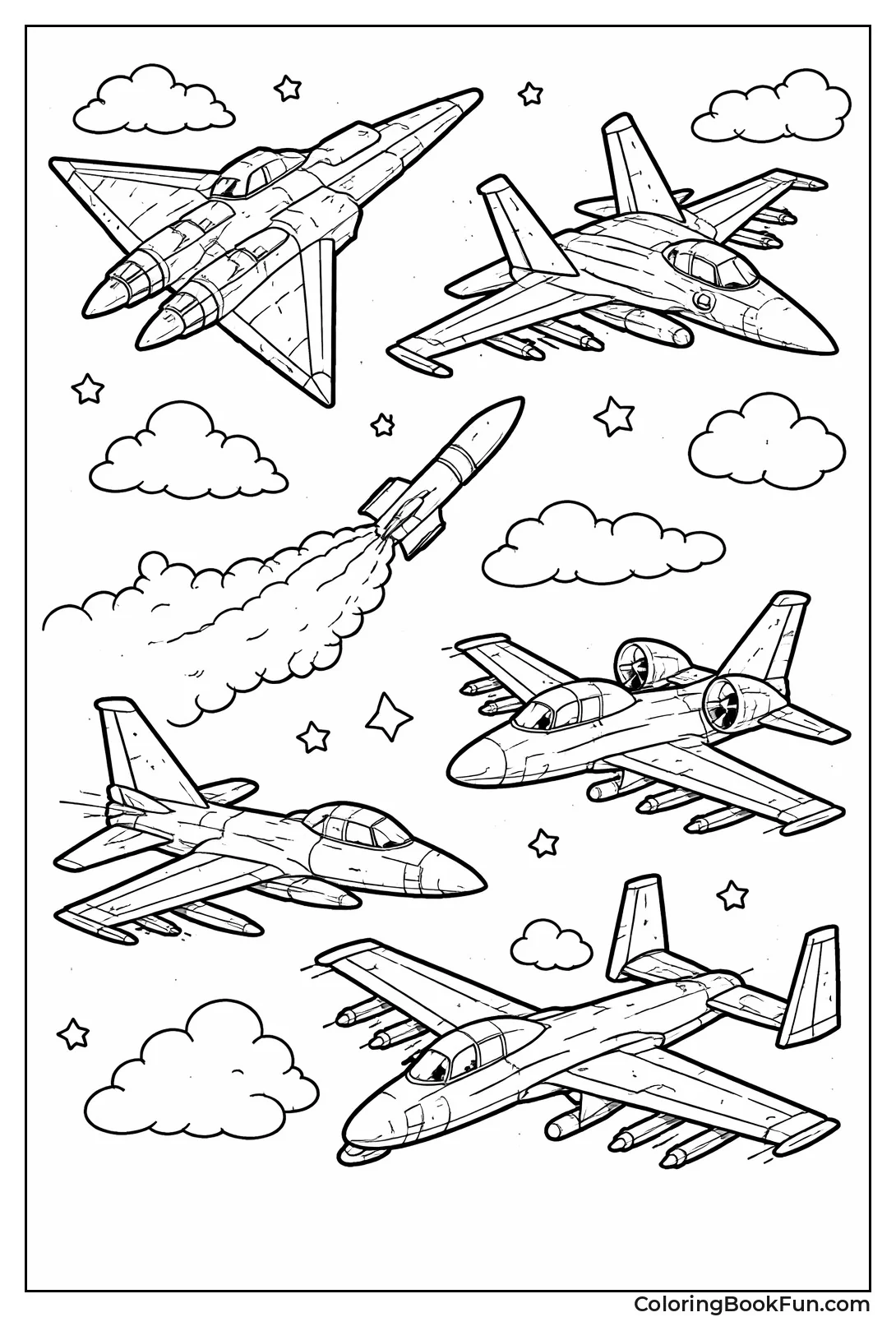 Military Fighters Ready for Action