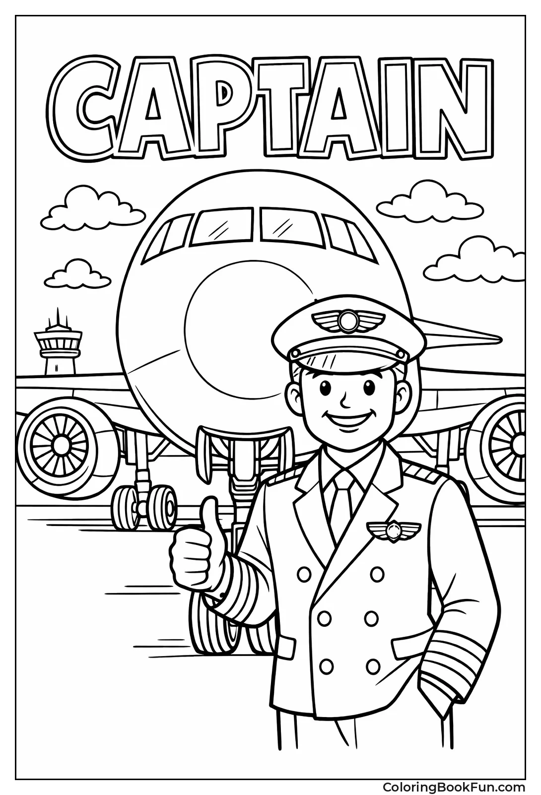 Pilot Gives Thumbs Up Pose