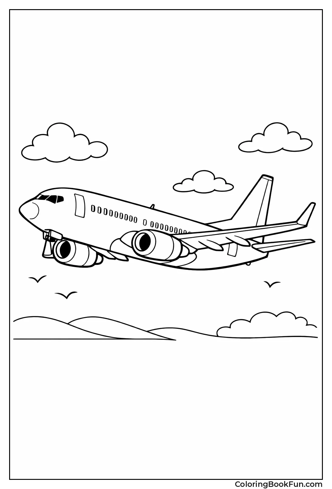 Boeing 737 Jet Flies Smooth