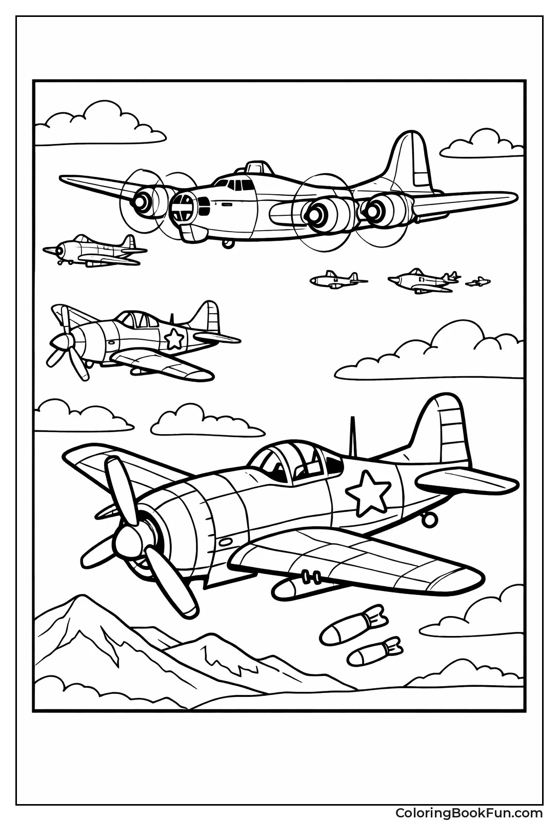 WW2 Fighter Planes in Battle