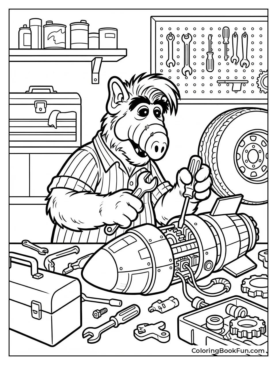 ALF Fixes Spaceship Parts
