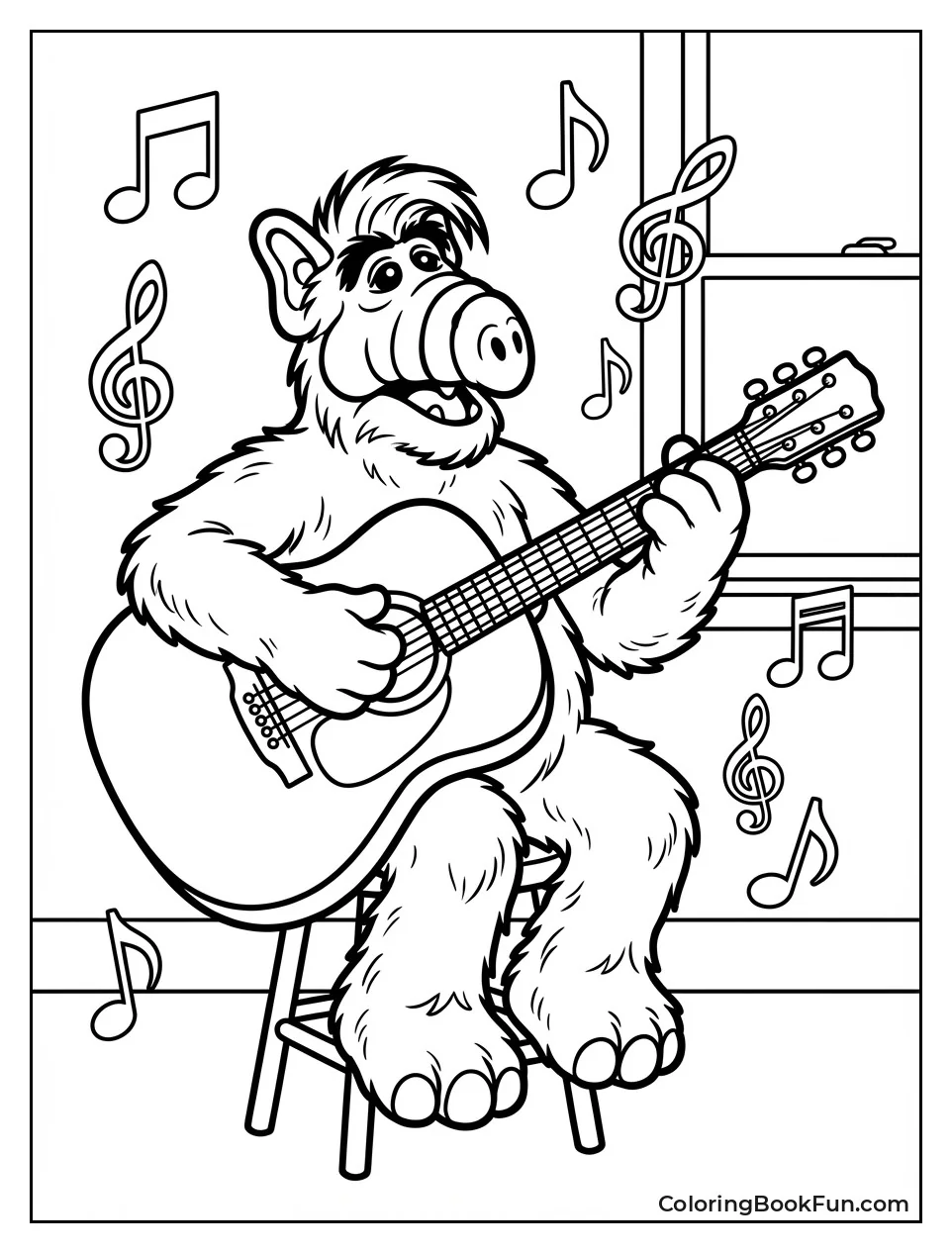 ALF Strums Guitar Notes