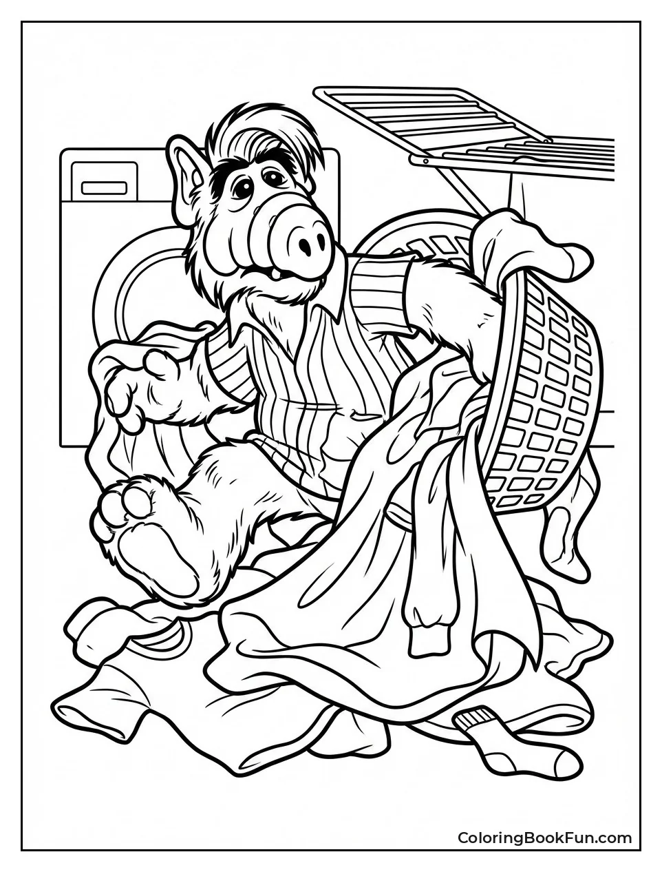 ALF Tangled in Laundry