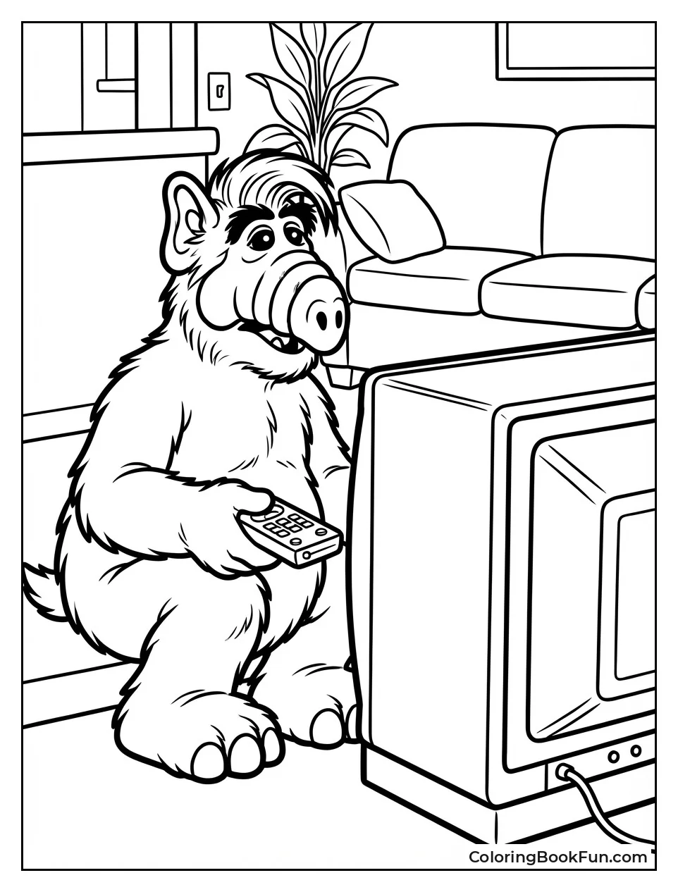 ALF Watches TV Close
