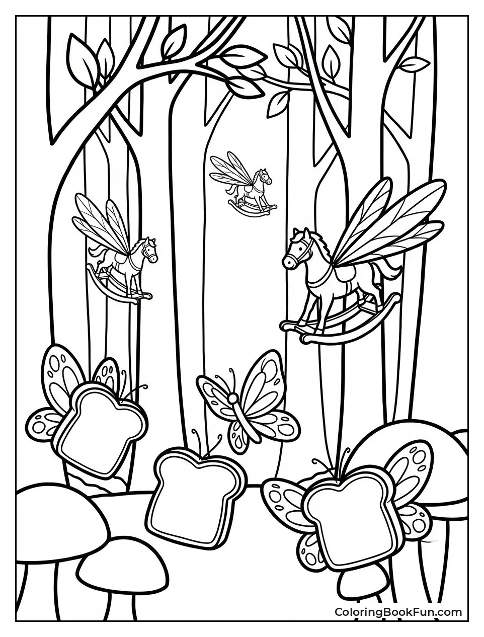 Butterflies Flutter in Wood