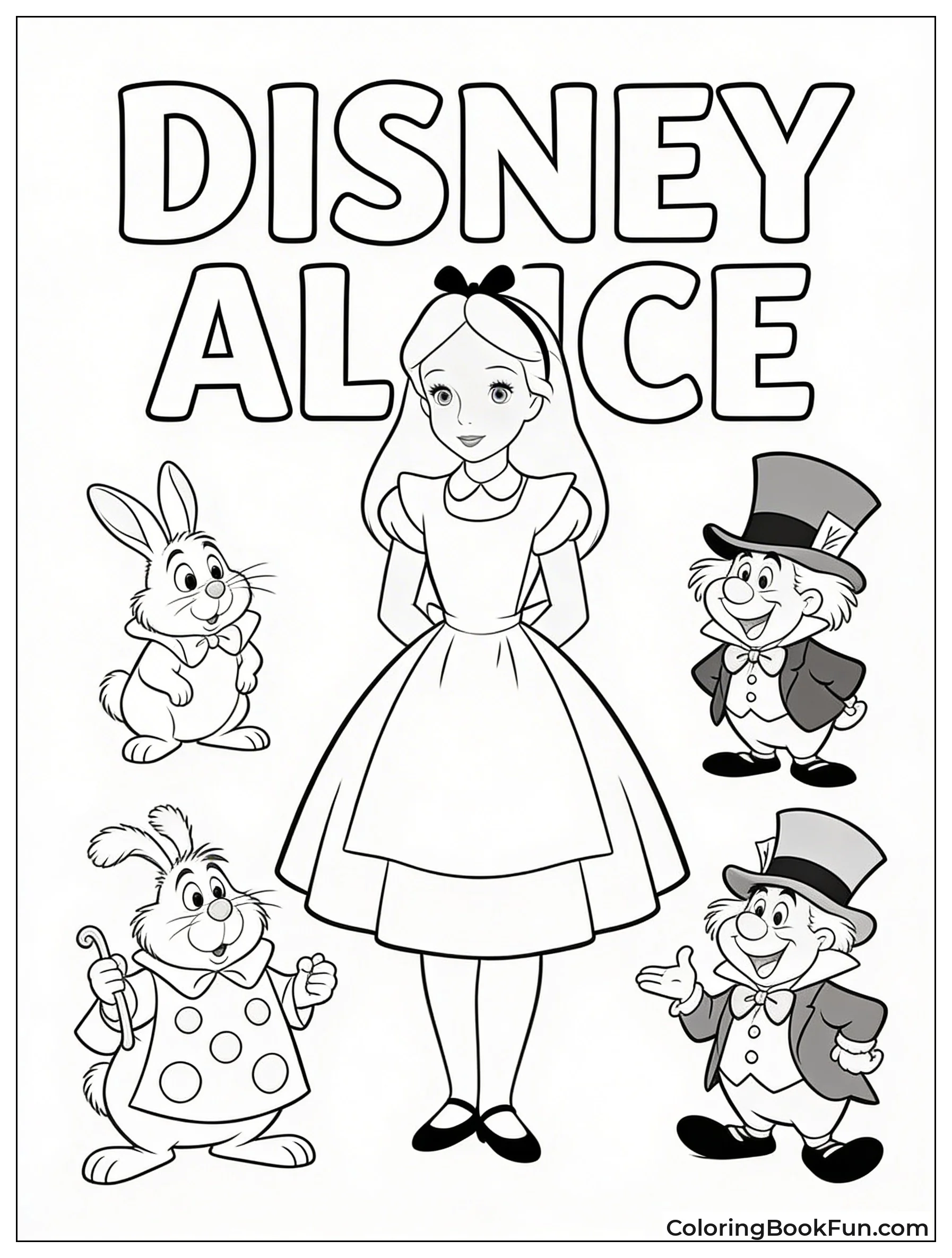 Disney Alice Chases White Rabbit