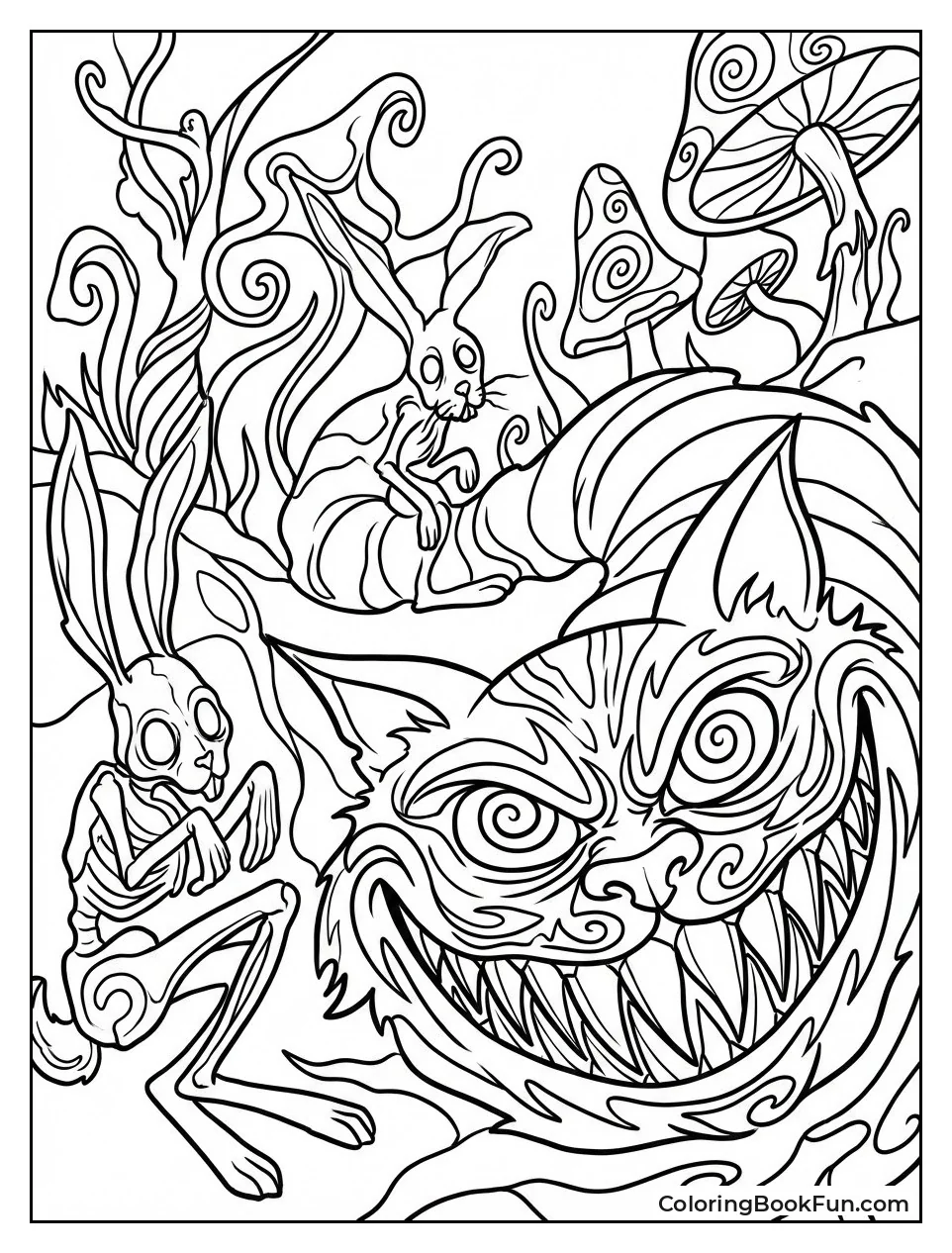 Creepy Cheshire Cat Grins Wide