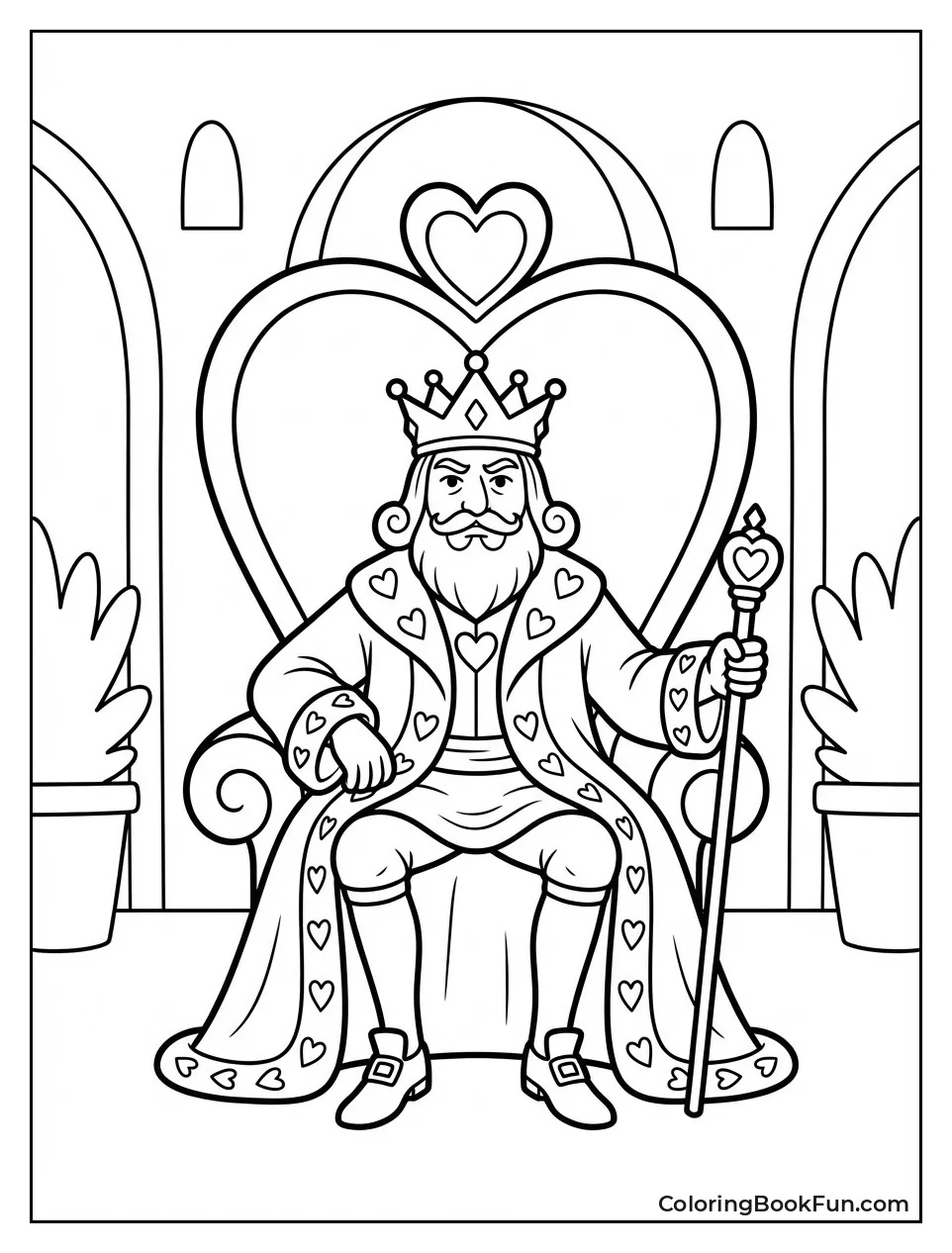 King Sits on Heart Throne
